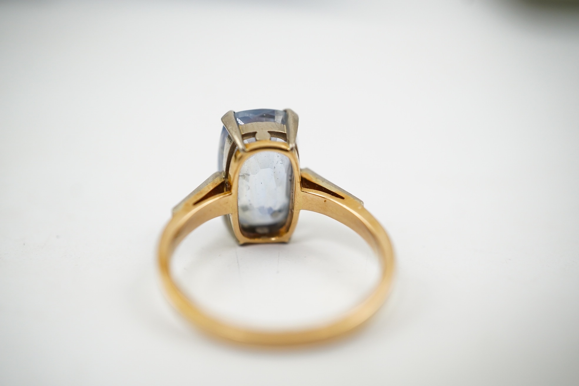 A sapphire and diamond ring, France, first half 20th century